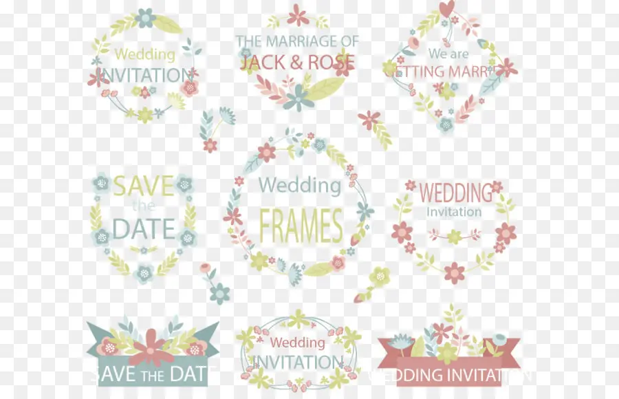 Cadres D'invitation De Mariage，Invitation PNG