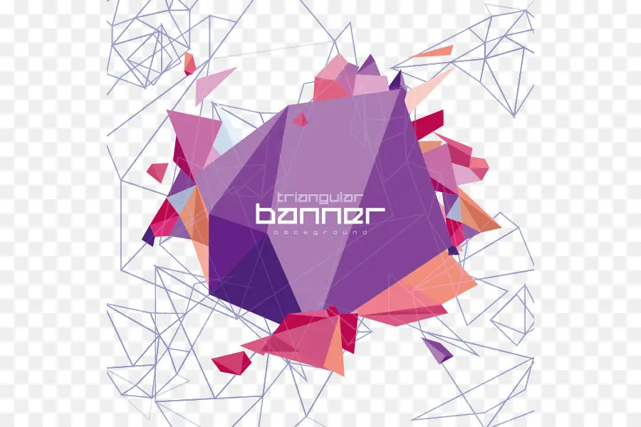 Bannière Abstraite，Triangles PNG