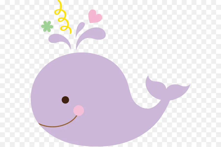 Baleine Violette，Dessin Animé PNG