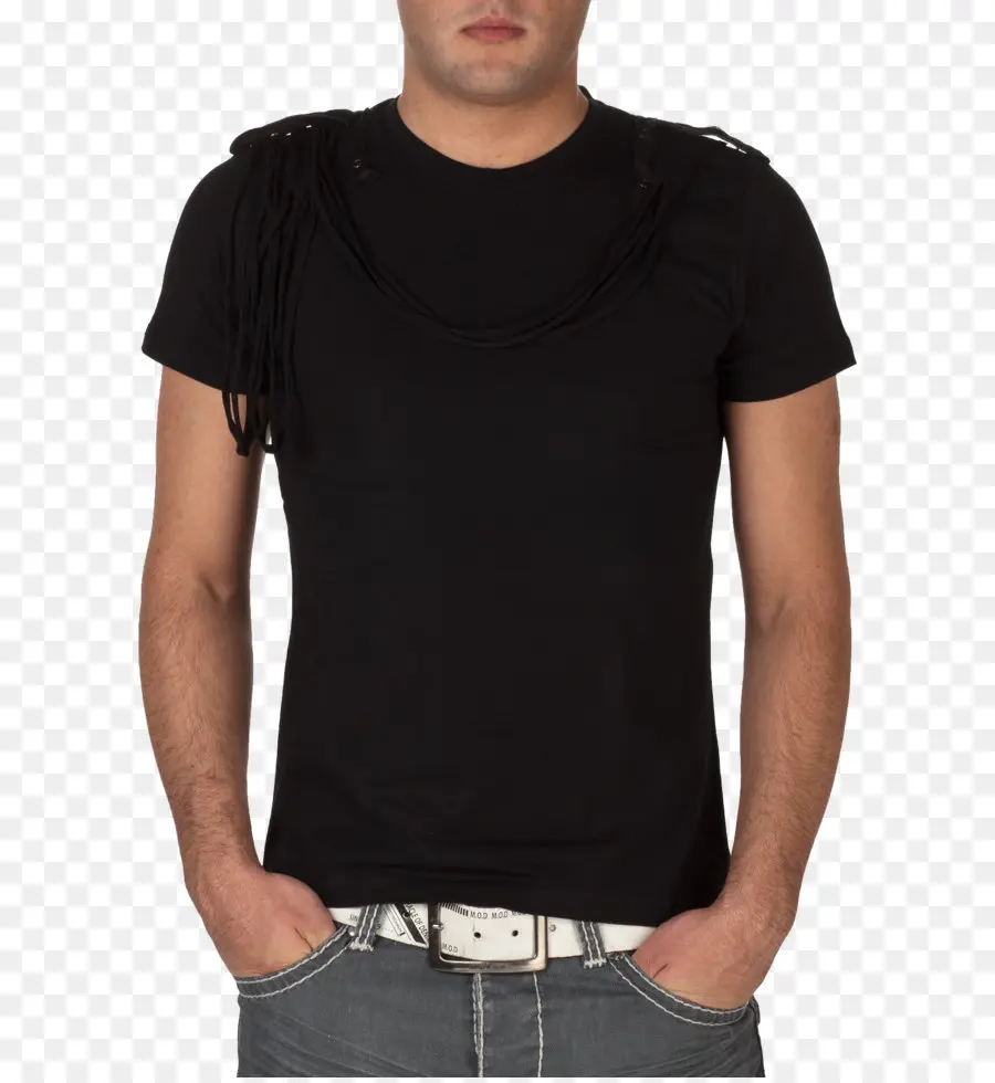 T Shirt Noir，Manches Courtes PNG