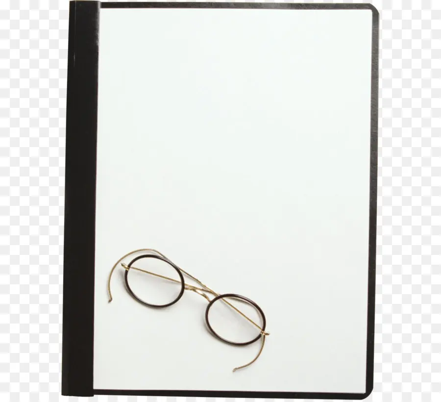 Lunettes Et Cahier，Cadre Noir PNG