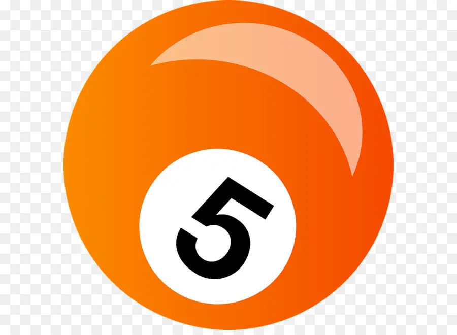 Boule Orange 5，Billard PNG