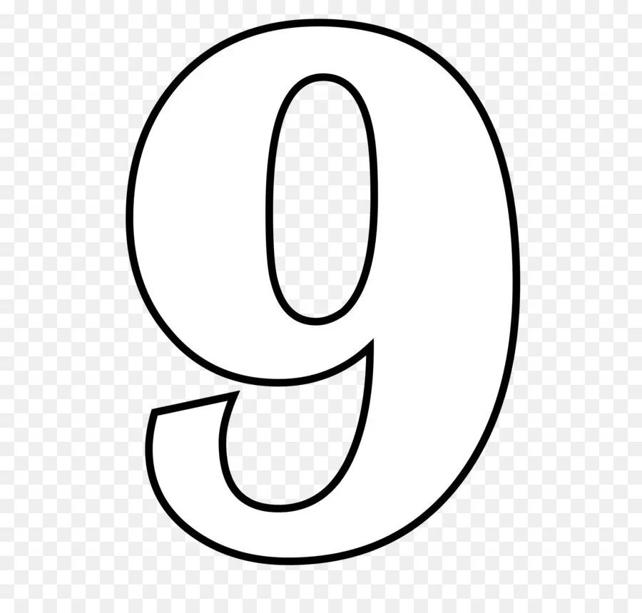 Numéro 9 Blanc，Chiffre PNG