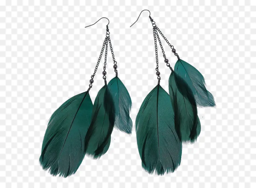 Boucles D'oreilles Plumes，Balançant PNG