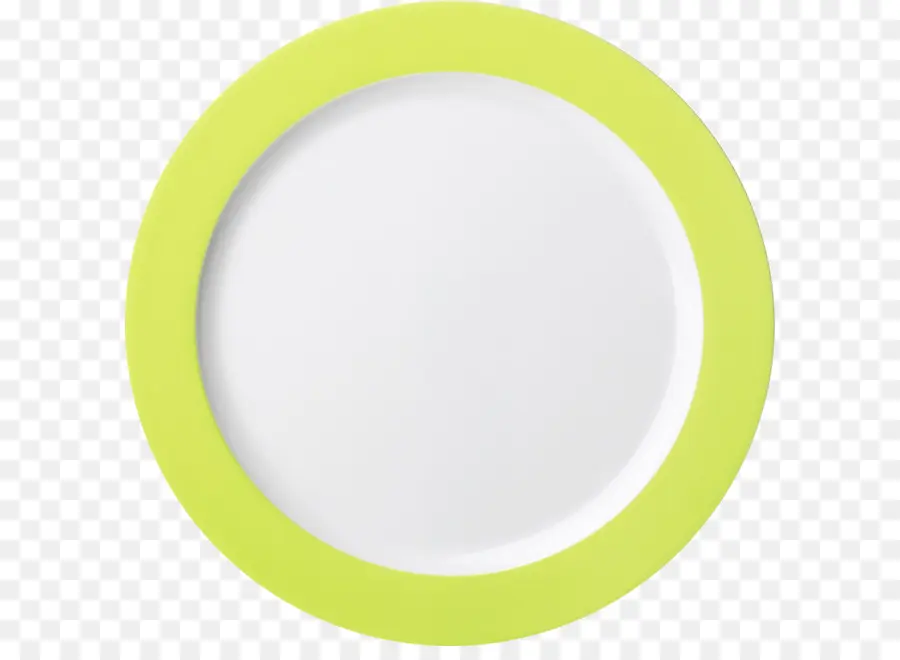 Assiette Avec Bord Vert，Plat PNG