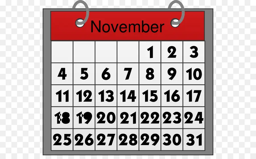 Calendrier De Novembre，Dates PNG