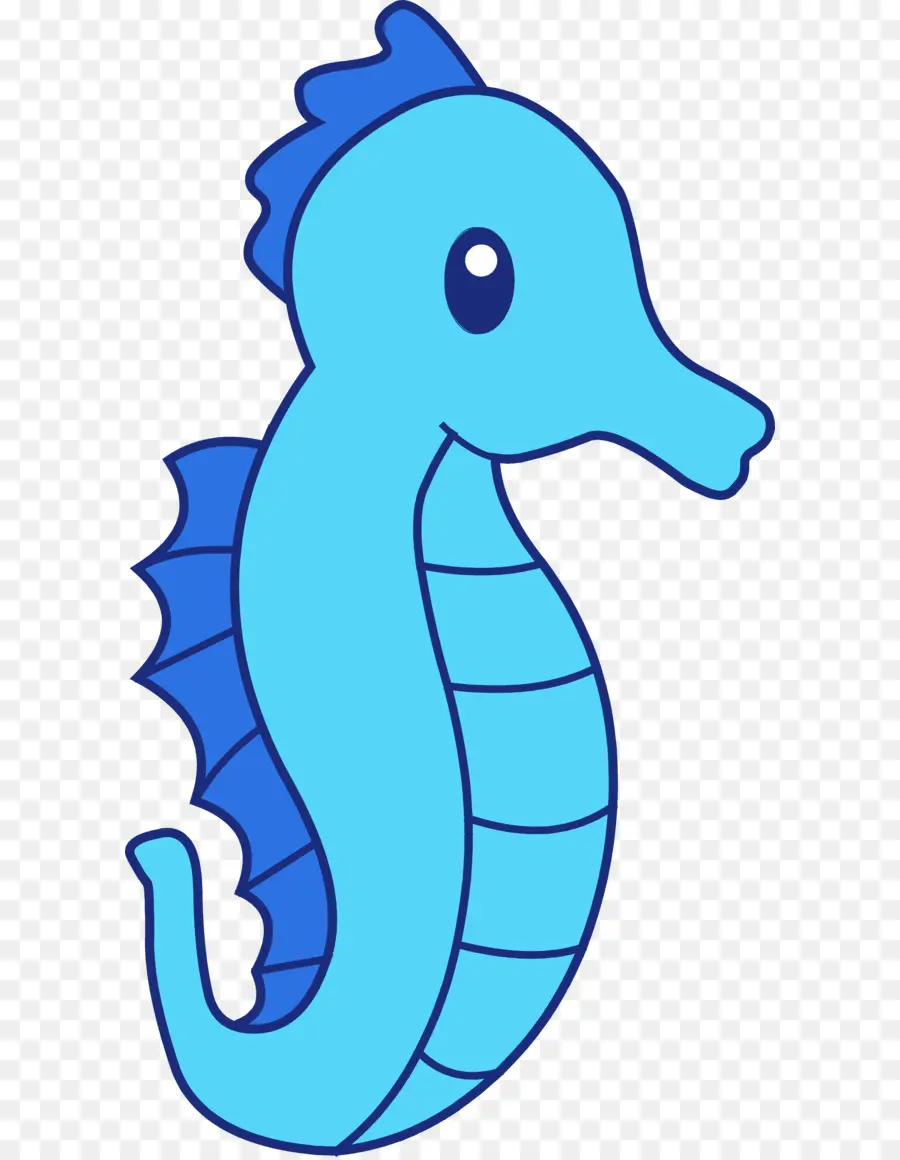 Hippocampe Bleu，Marin PNG