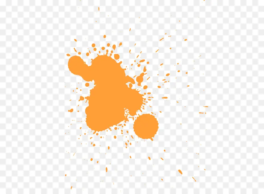 éclaboussure De Peinture Orange，Peinture PNG