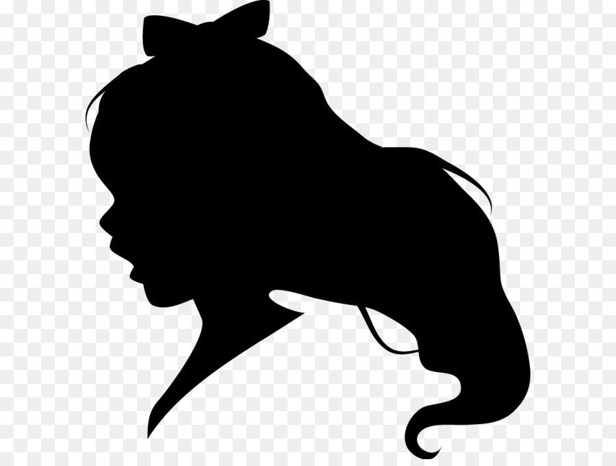 Fille Silhouette，Profil PNG