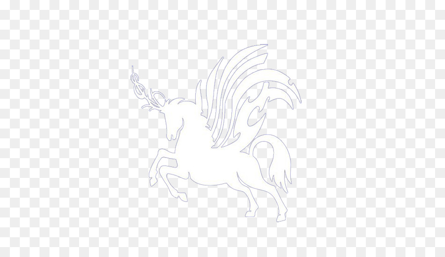 Licorne，Noir Et Blanc PNG