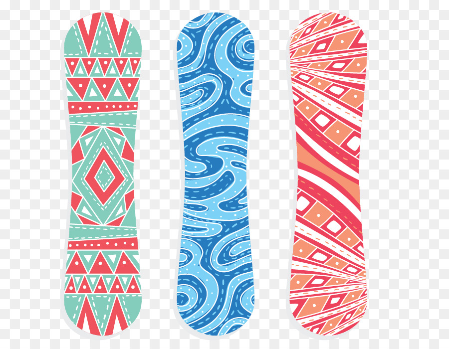 Snowboards Colorés，Motifs PNG