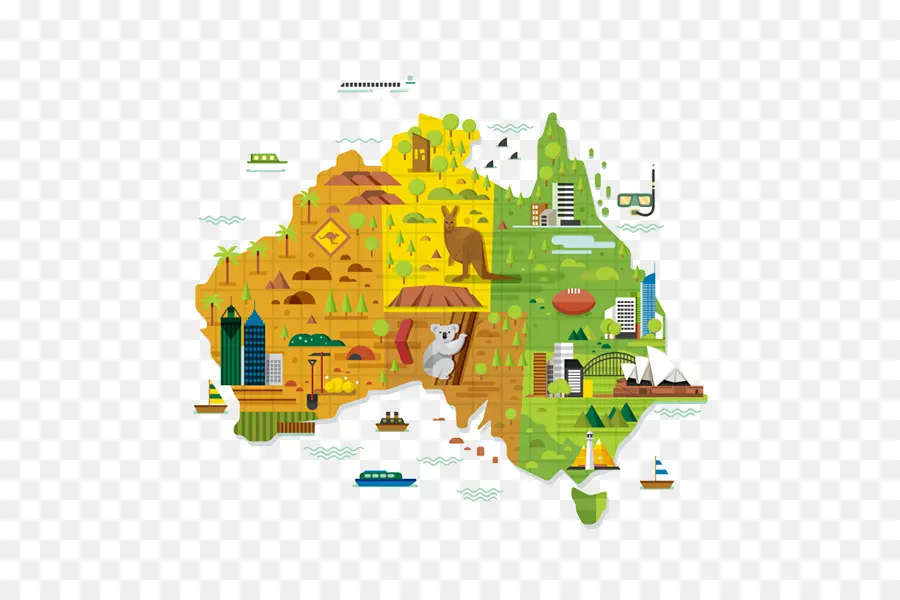 Australie，Carte PNG