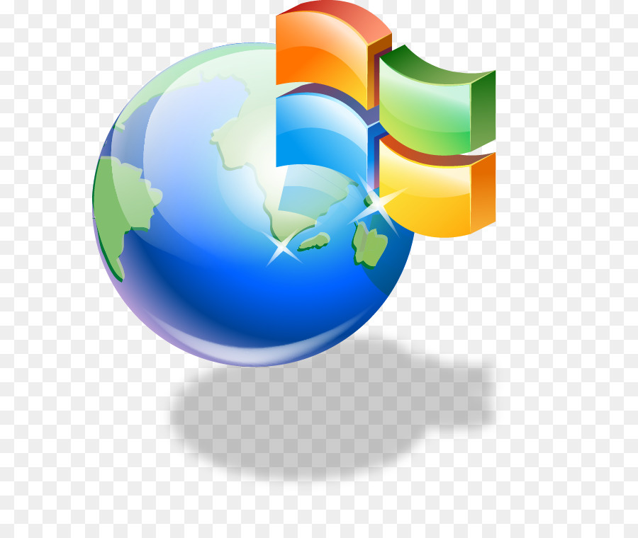 Globe Avec Le Logo Windows，Internet PNG