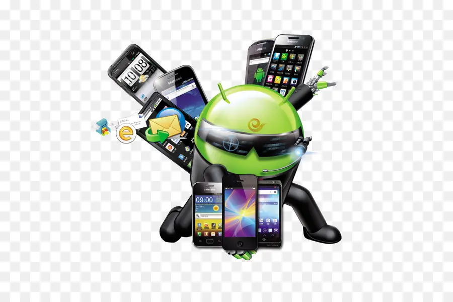 Android Mascotte，Téléphones Intelligents PNG