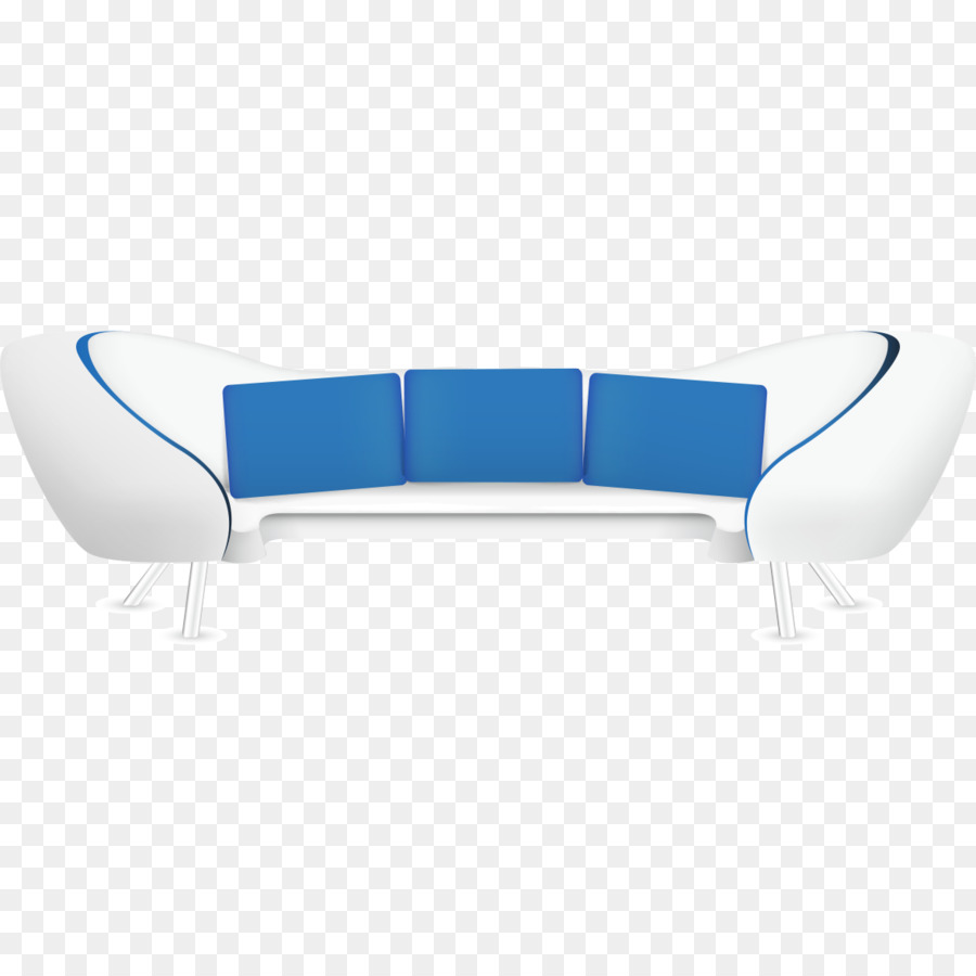 Canapé Moderne，Coussins Bleus PNG