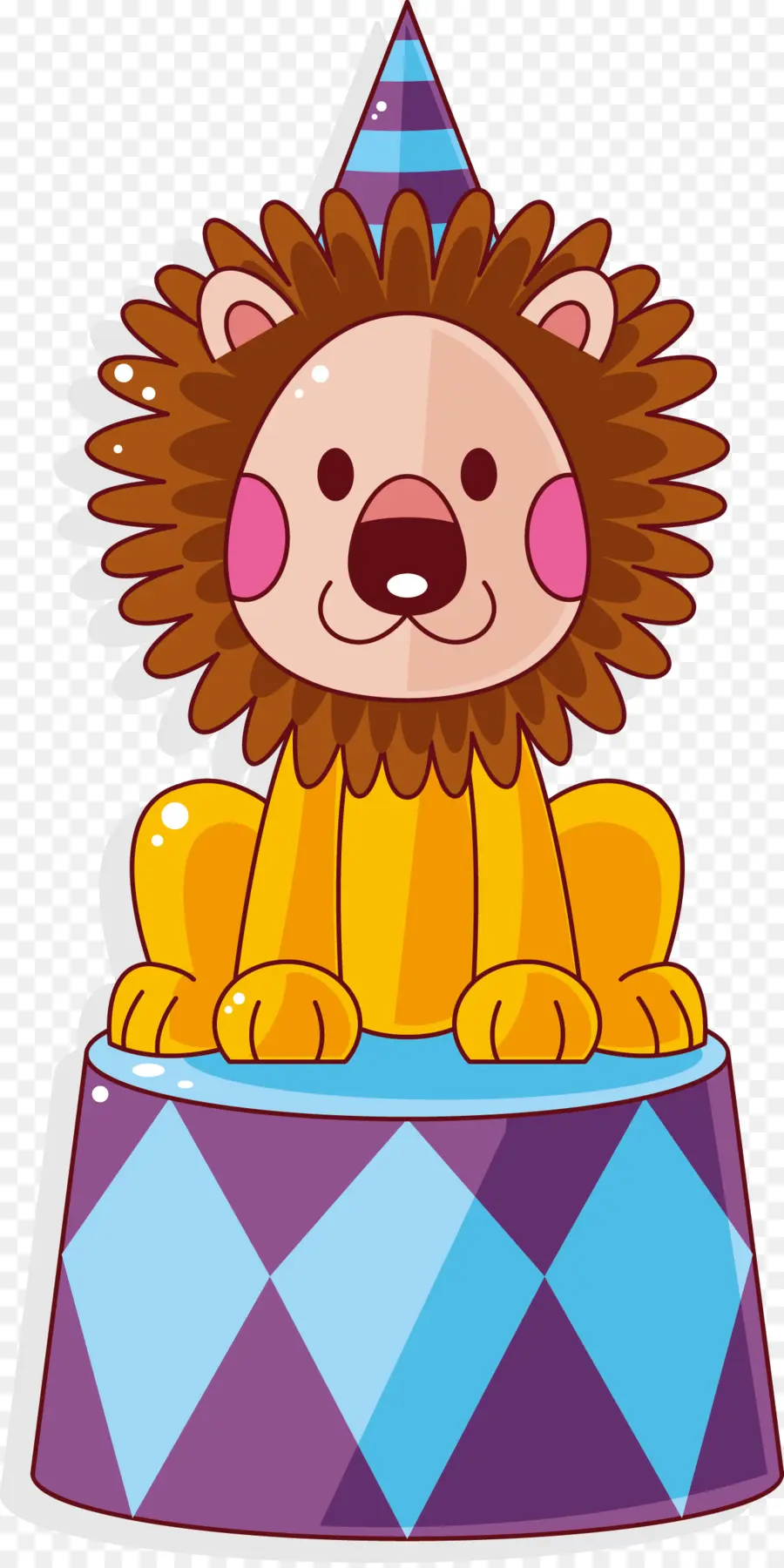 Lion De Cirque，Dessin Animé PNG