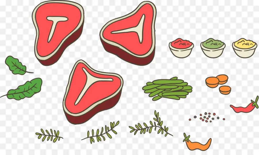 Steak Et Ingrédients，Steak PNG