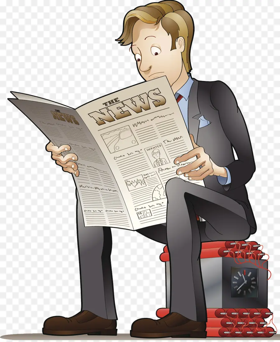 Homme Lisant Un Journal，Nouvelles PNG