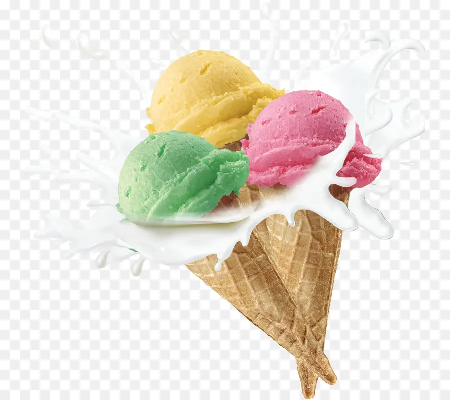 Glace，Cornets De Crème Glacée PNG