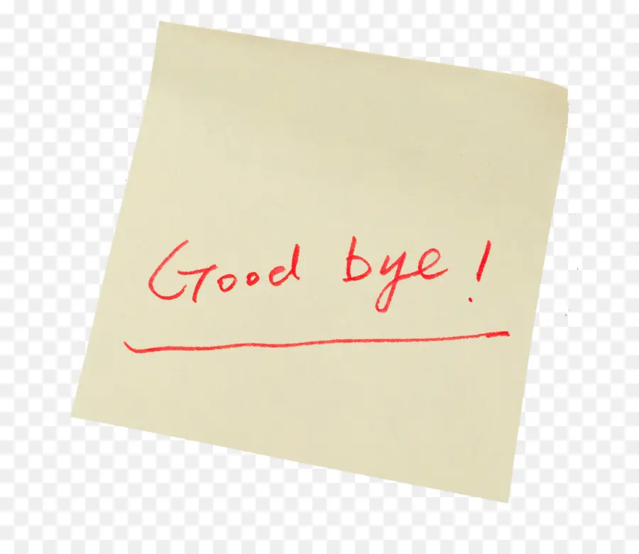 Note D'au Revoir，Message PNG