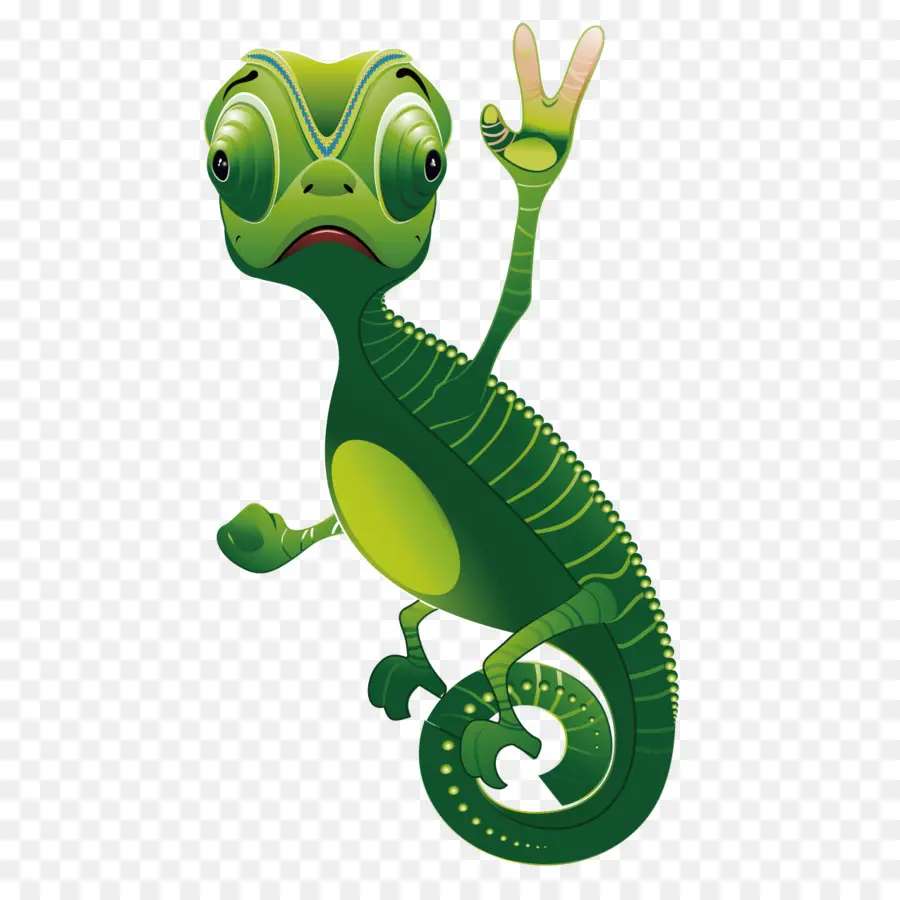 Caméléon Vert，Lézard PNG