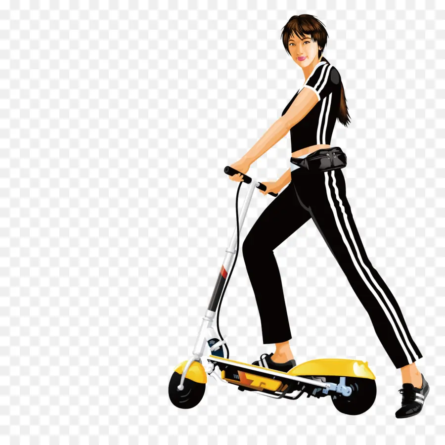 Femme Sur Scooter，Scooter PNG