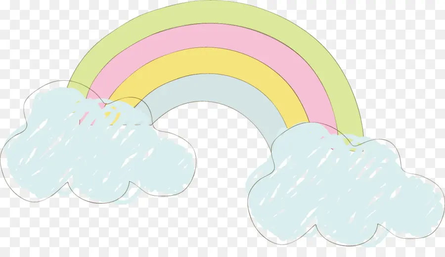 Arc En Ciel Avec Arc，Nuages PNG