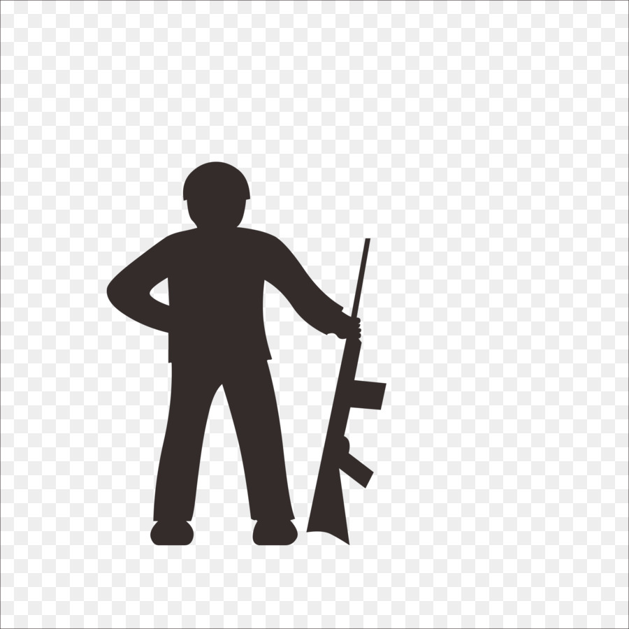 Silhouette à Fusil，Arme PNG