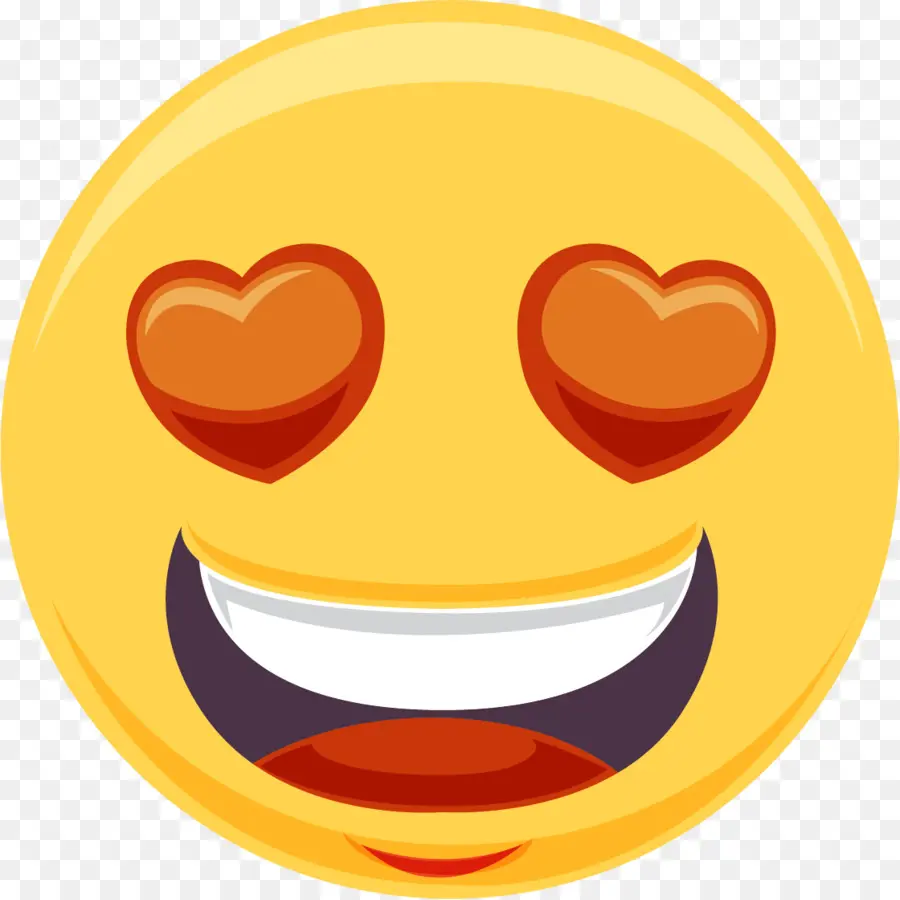 Emoji Yeux De Coeur，Amour PNG