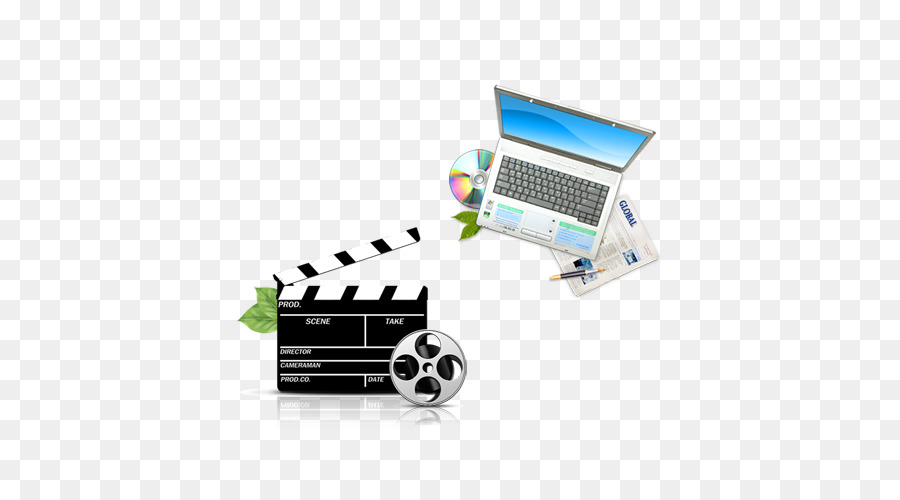 Clap De Film Et Ordinateur Portable，Film PNG