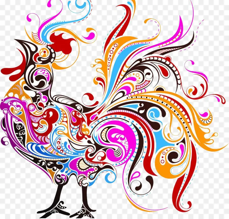 Coq Coloré，Coq PNG