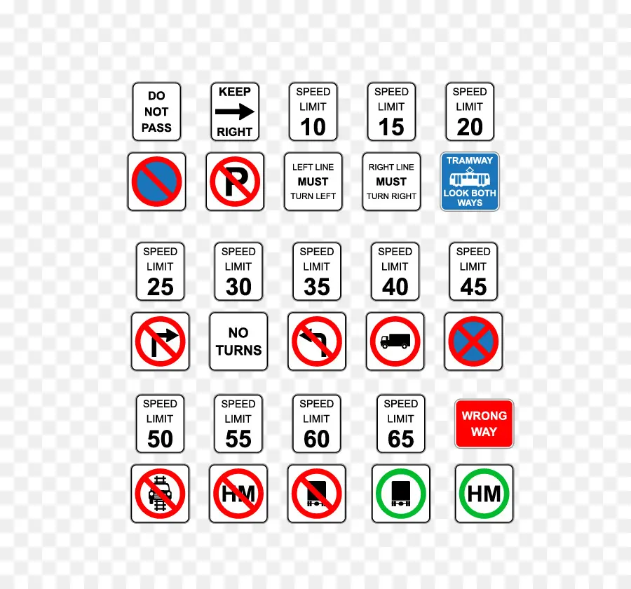 Panneaux De Signalisation，Limitation De Vitesse PNG