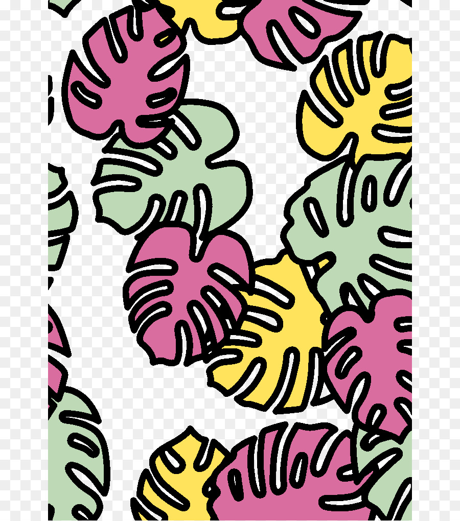 Motif De Feuilles Colorées，Feuilles PNG