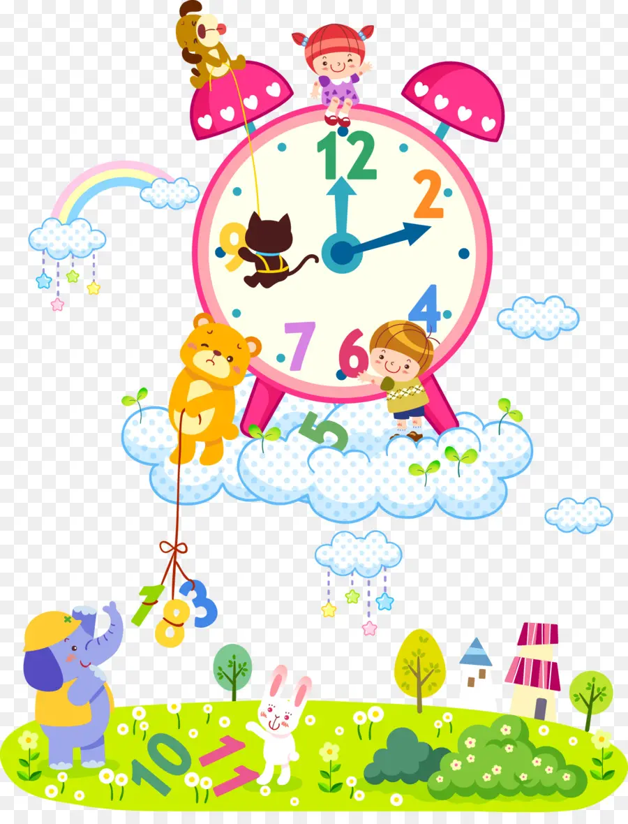 Horloge Pour Enfants，Enfants PNG