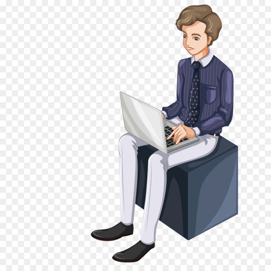 Homme Avec Ordinateur Portable，Ordinateur PNG