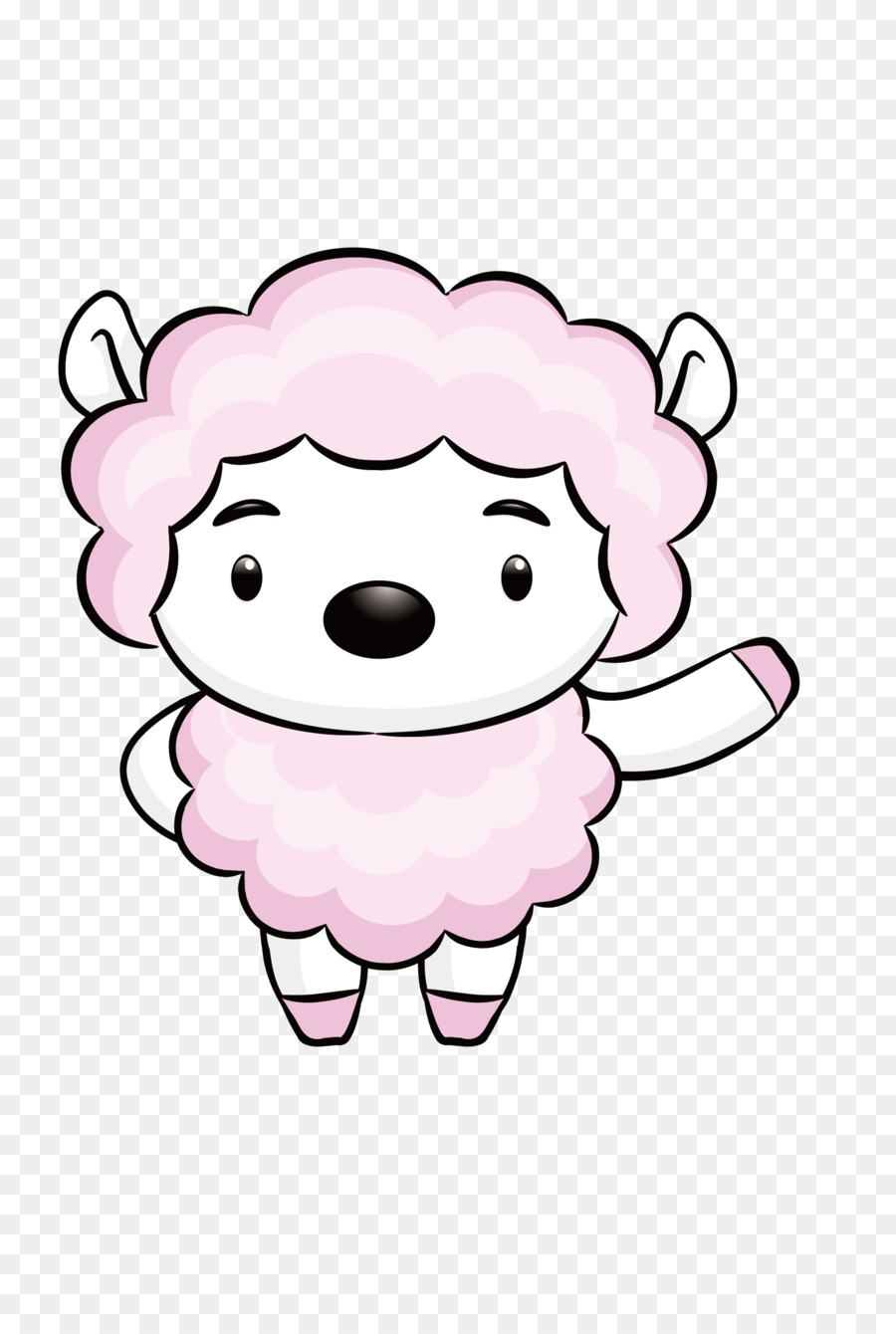 Mouton Rose Mignon，Dessin Animé PNG