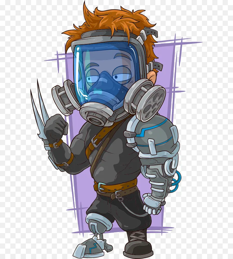 Personnage Cyborg，Masque PNG