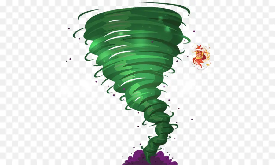 Tornade，Vert PNG