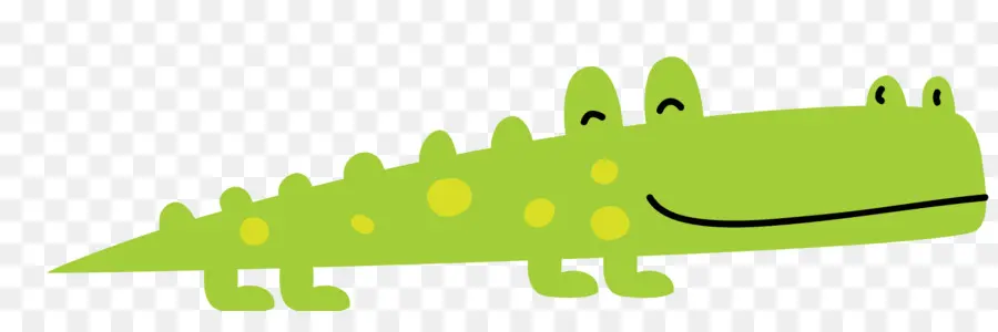 Crocodile De Dessin Animé Vert，Crocodile PNG