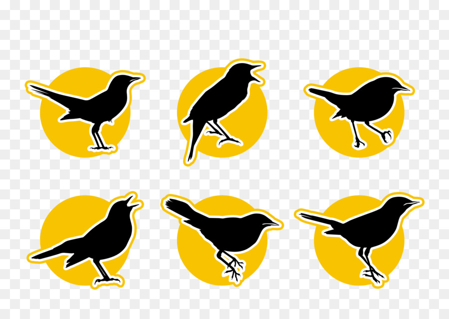 Silhouettes D'oiseaux，Noir PNG