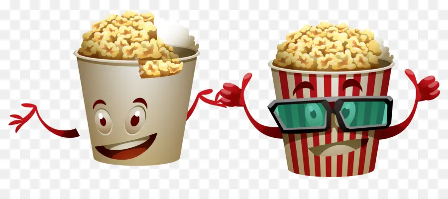 Seaux à Pop Corn，Dessin Animé PNG