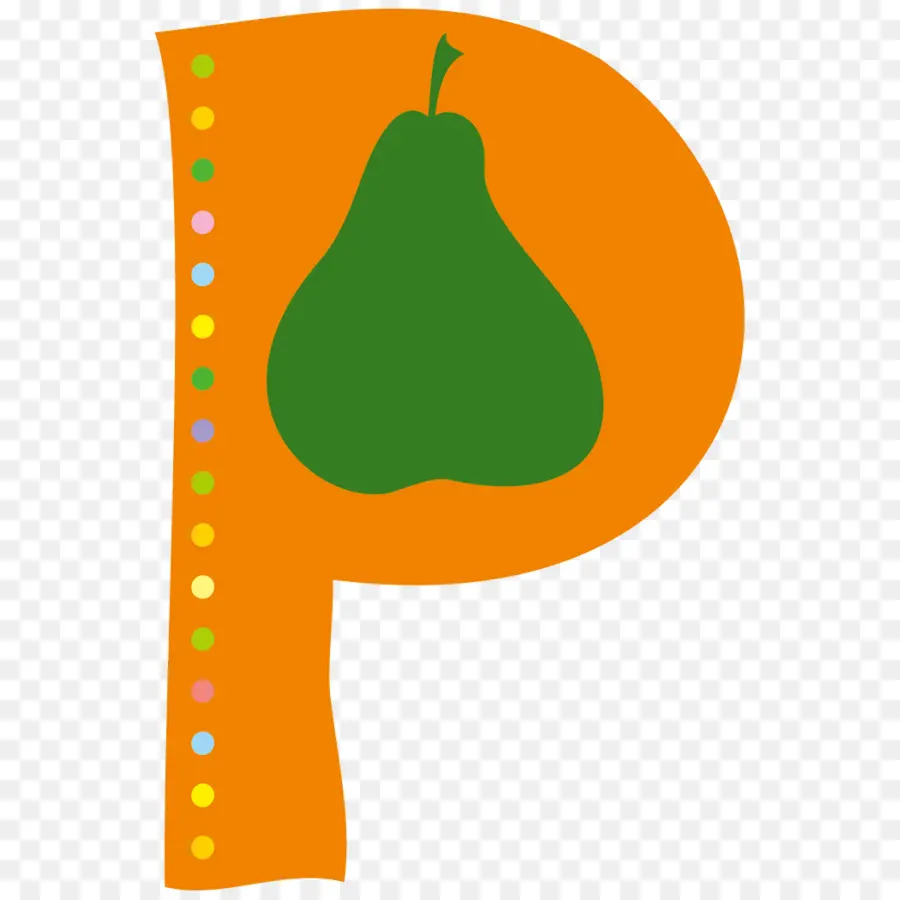 Lettre P，Poire PNG