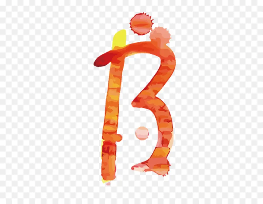 Lettre Aquarelle B，Alphabet PNG