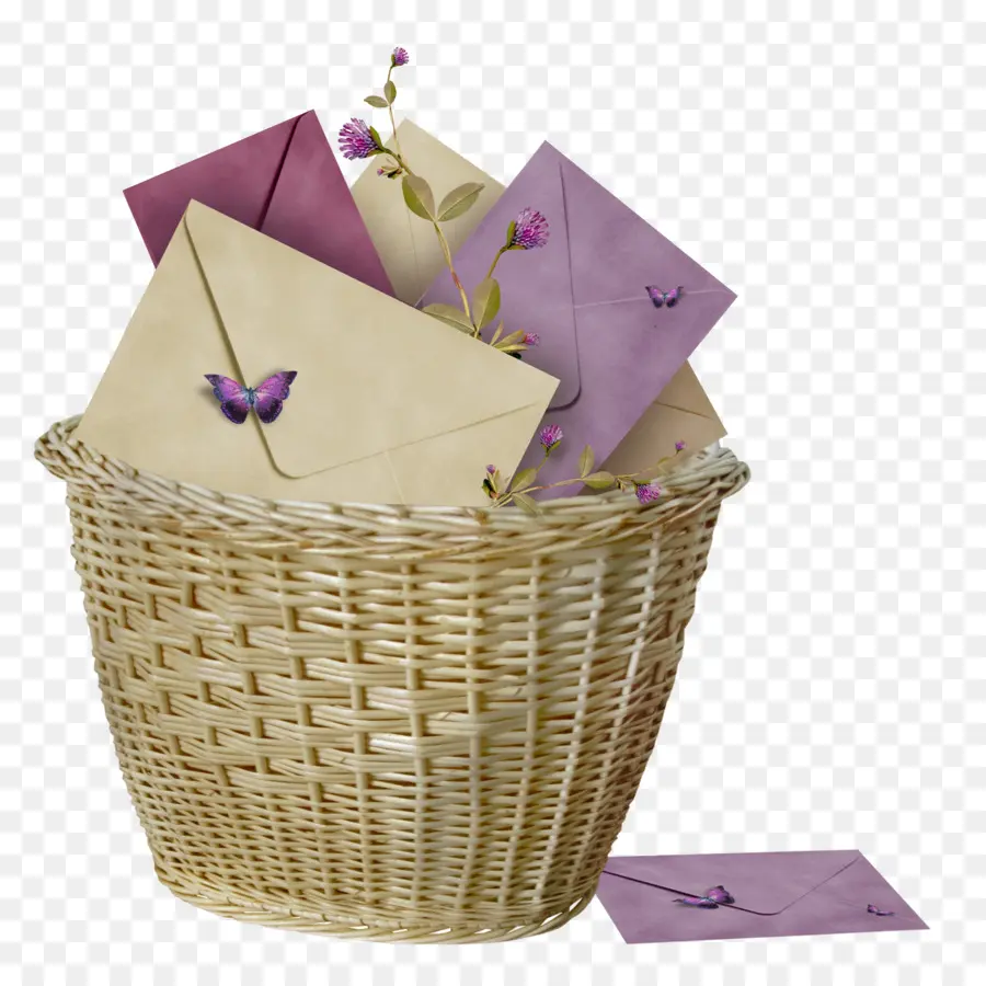 Panier D'enveloppes，Courrier PNG