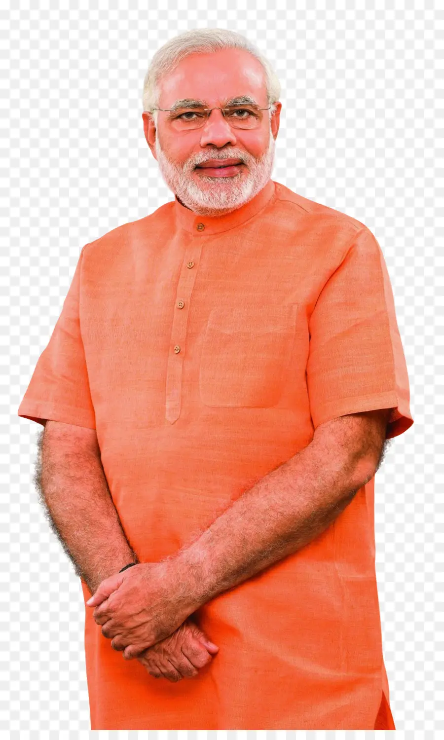 Homme En Kurta Orange，Vêtements Traditionnels PNG