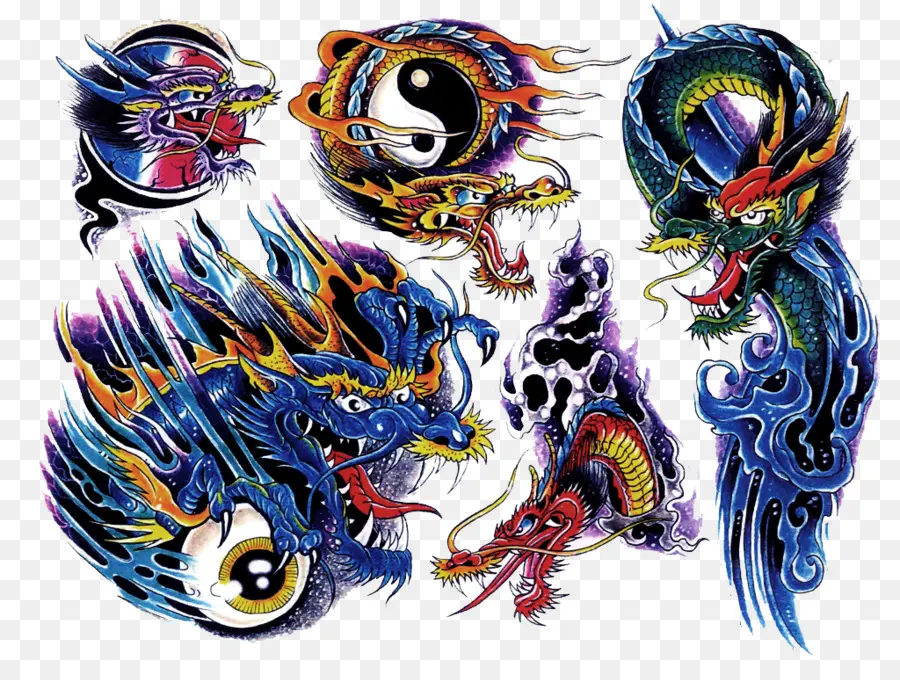 Dragons，Tatouage PNG