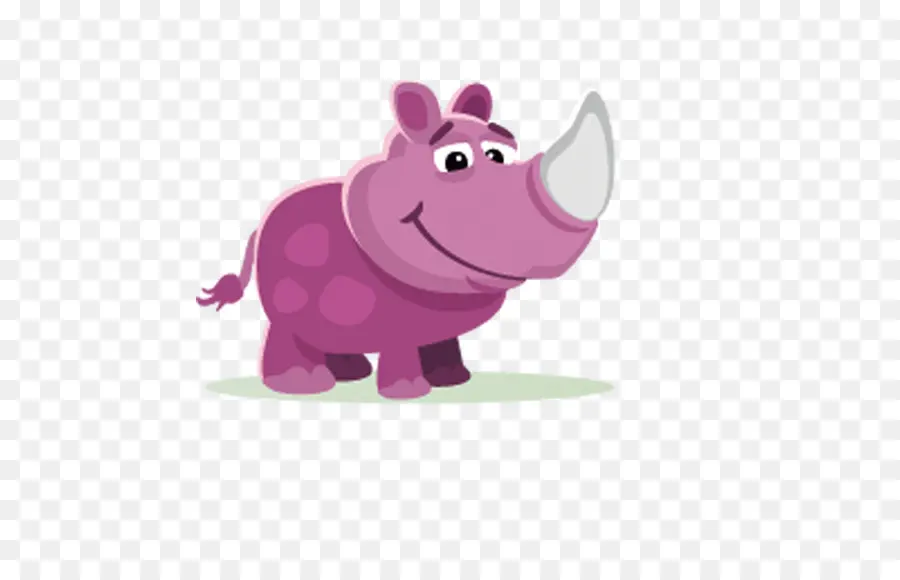 Rhinocéros Violet，Dessin Animé PNG