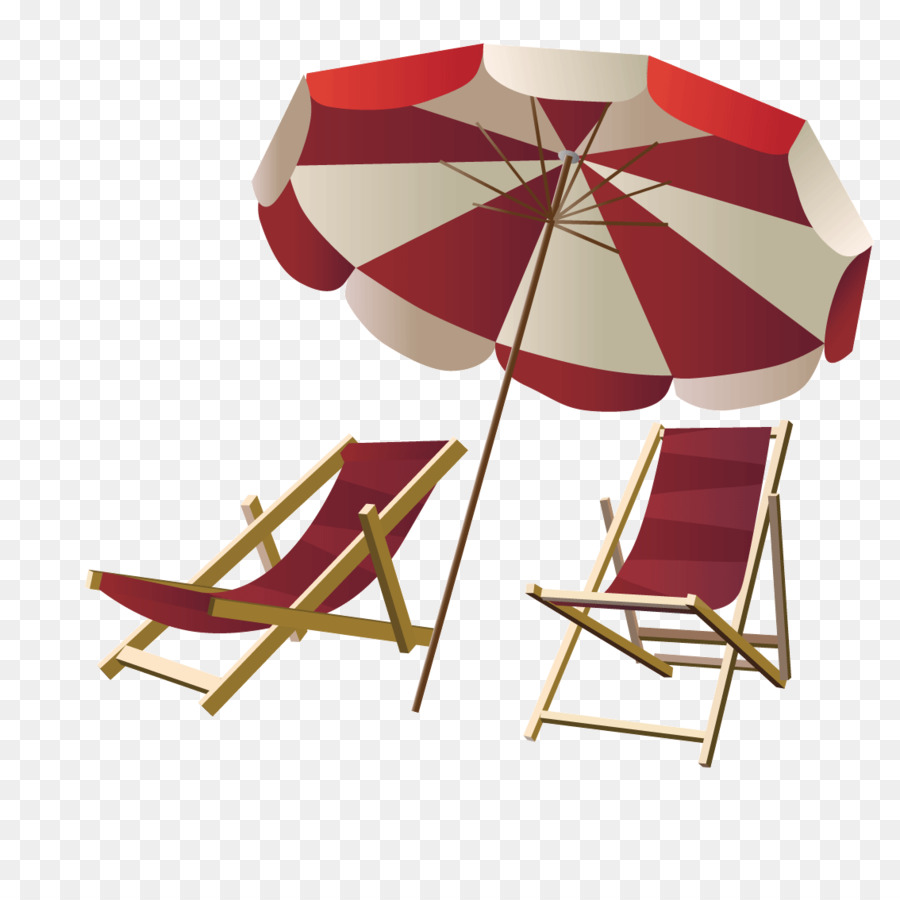 Chaise De Plage，Parapluie PNG