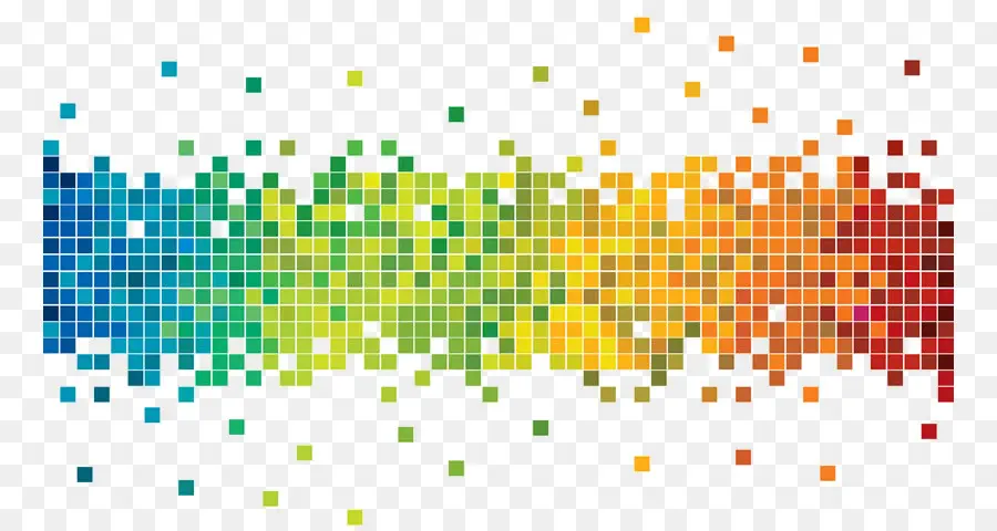 Pixels Colorés，Carrés PNG