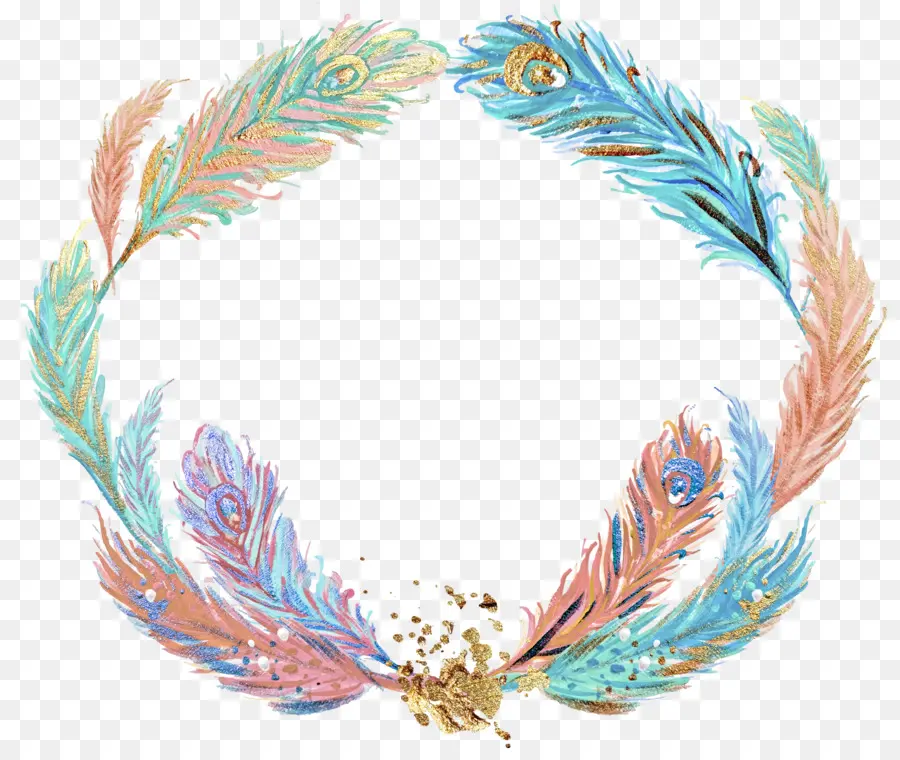 Couronne De Plumes，Coloré PNG